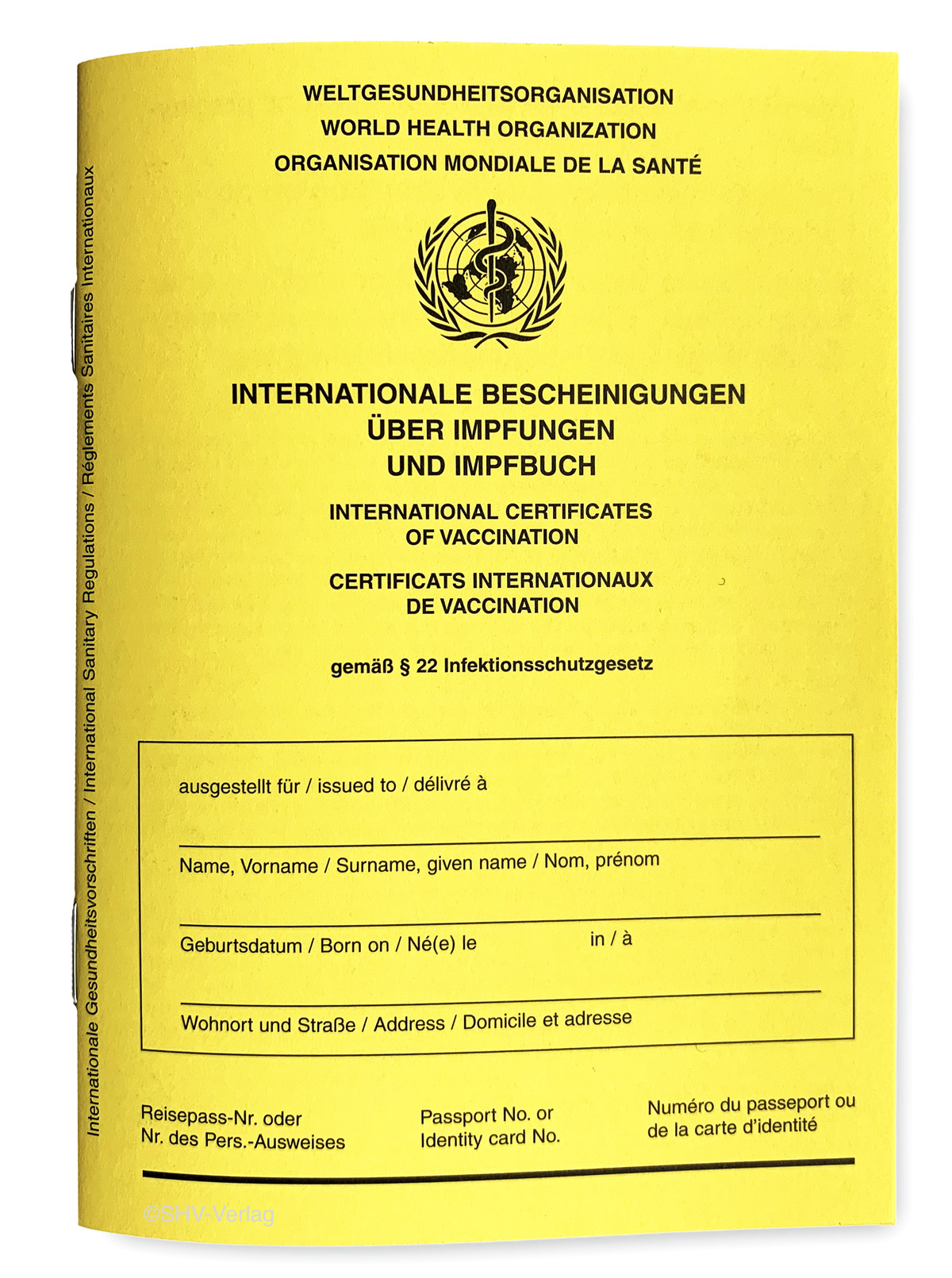 PRO Impfausweis 2020-12 Internationaler Impfpass, strapazierfähiges Dokumentenpapier