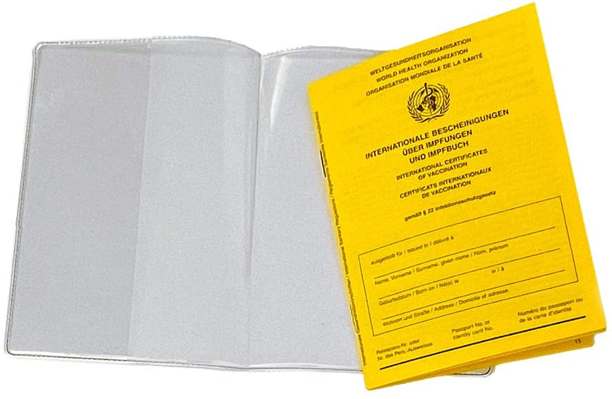 Internationaler Impfausweis Standard Impfpass + transparenter Schutzumschlag, Ausführung 2021,