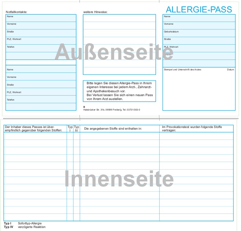 Allergie-Pass